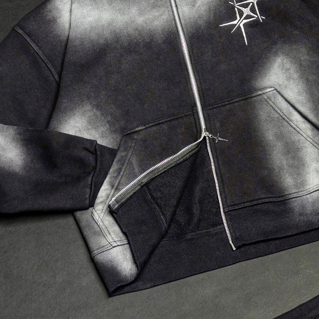 ETERNAL BLACK ZIP HOODIE