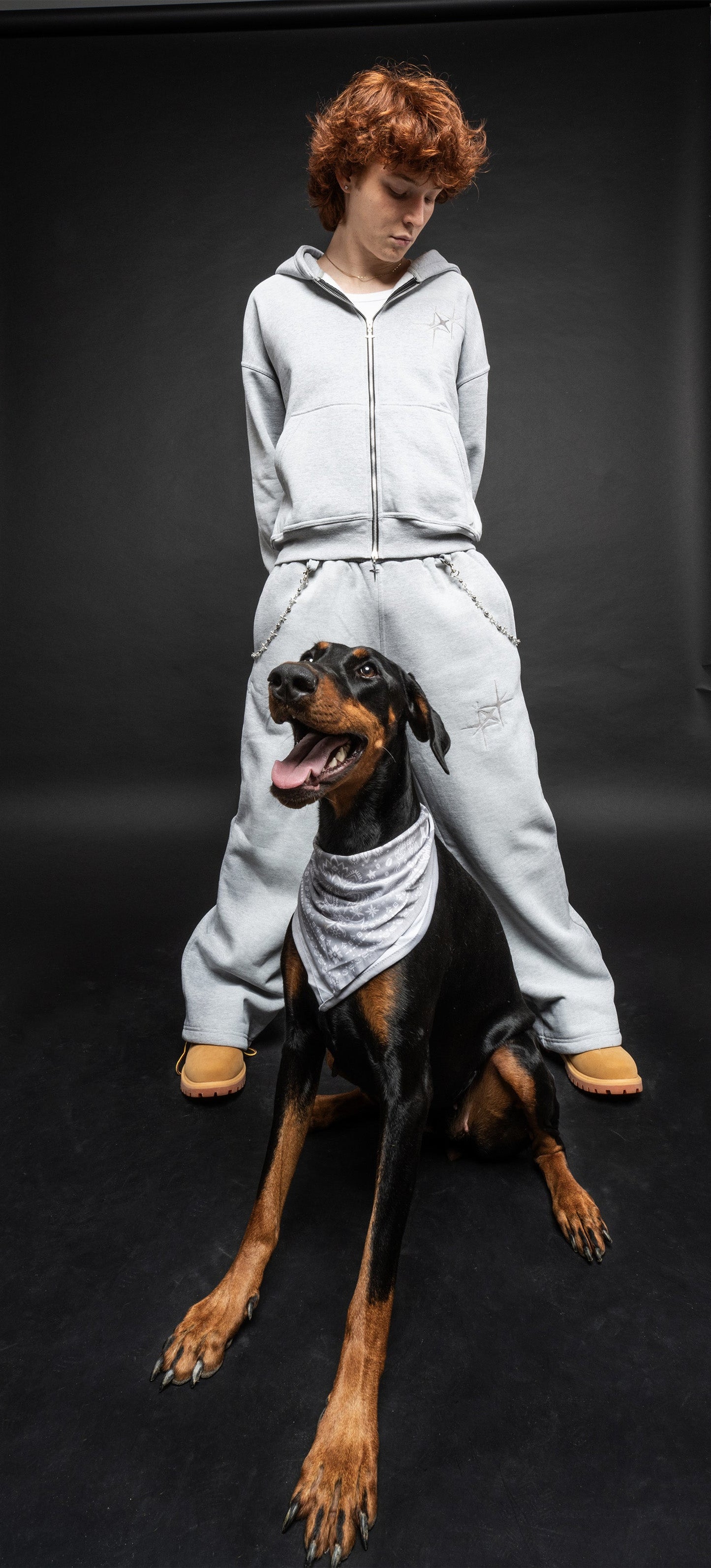 ETERNAL MOON GREY ZIP HOODIE