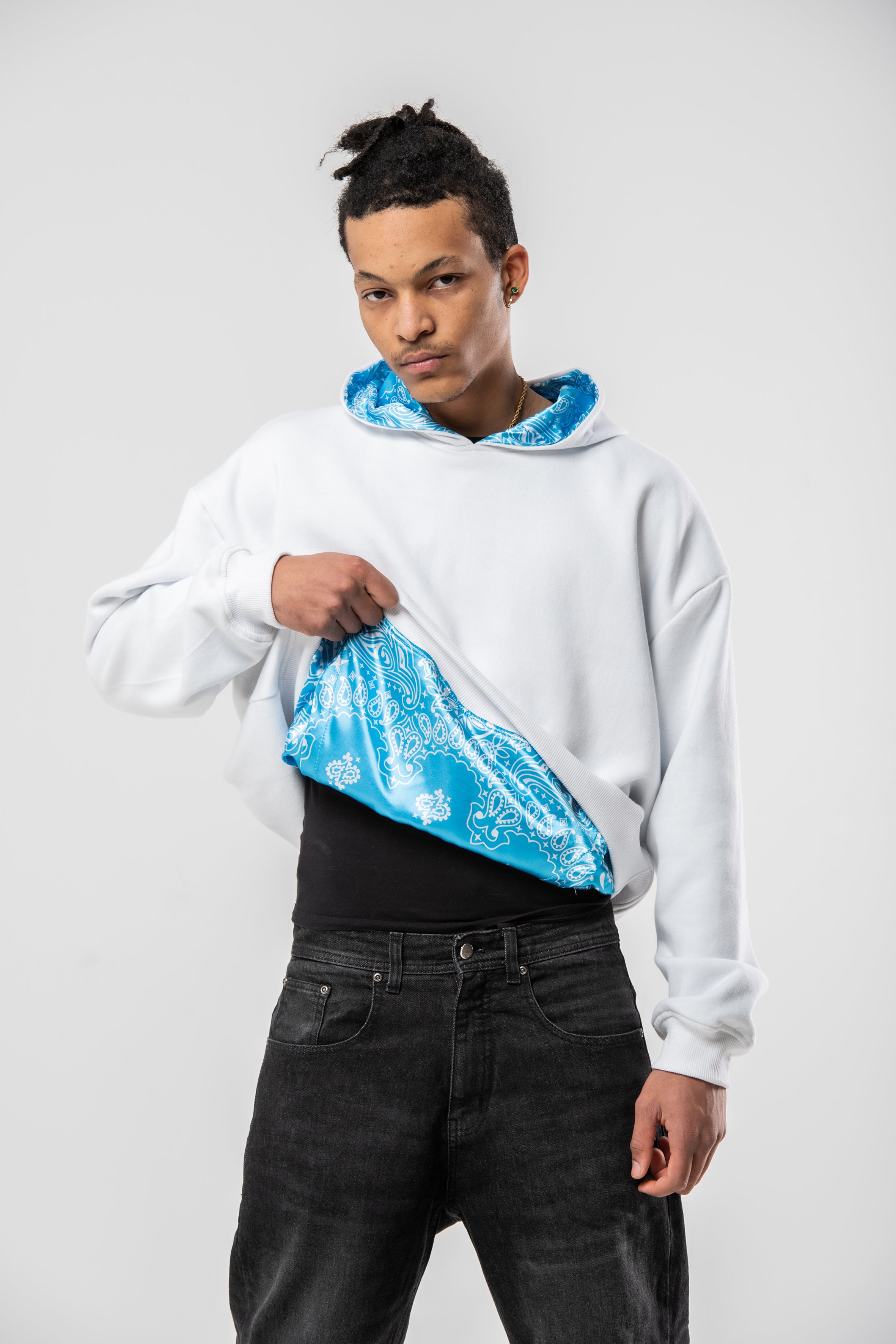 Sky Blue Bandana Hoodie