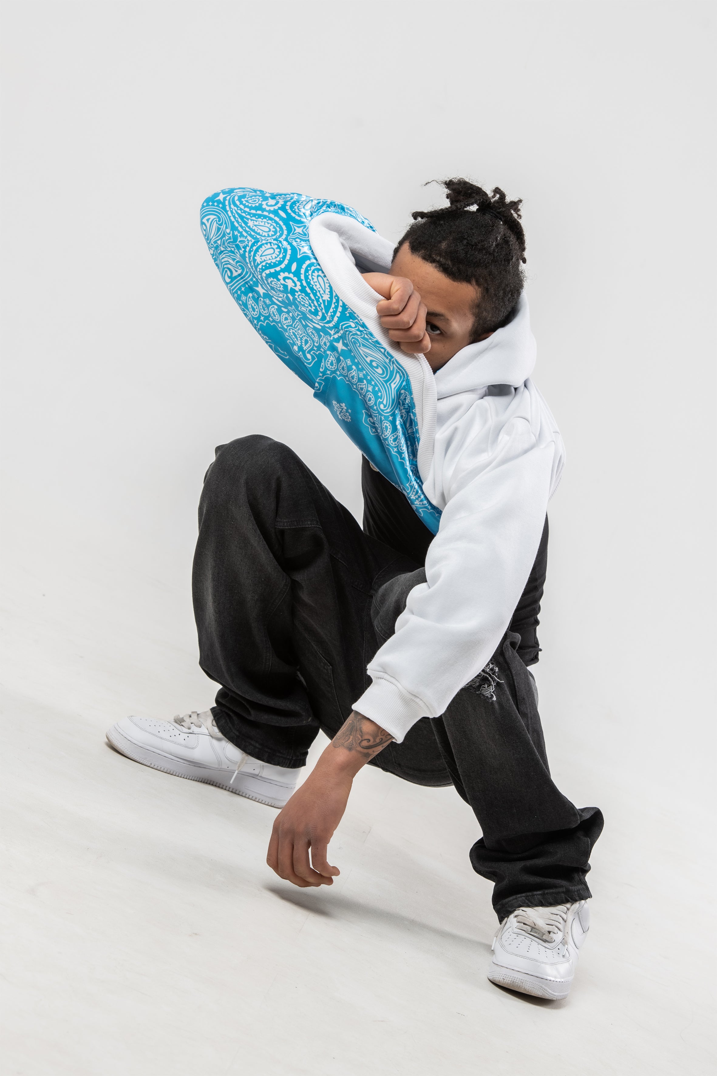 Sky Blue Bandana Hoodie