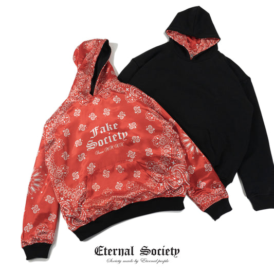 Red Black Bandana Hoodie