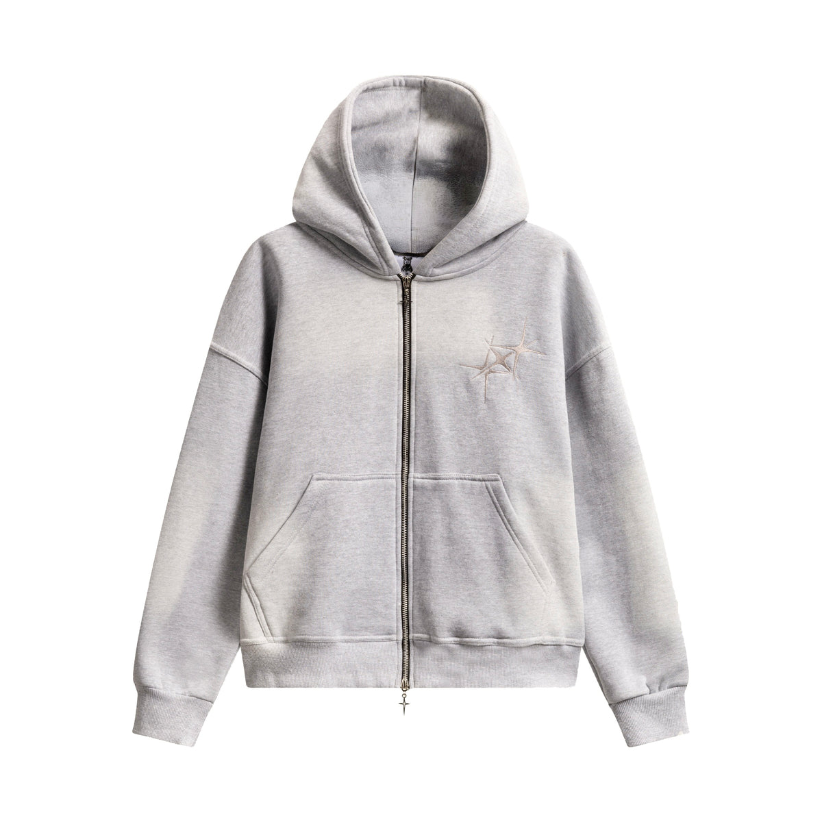 ETERNAL MOON GREY ZIP HOODIE