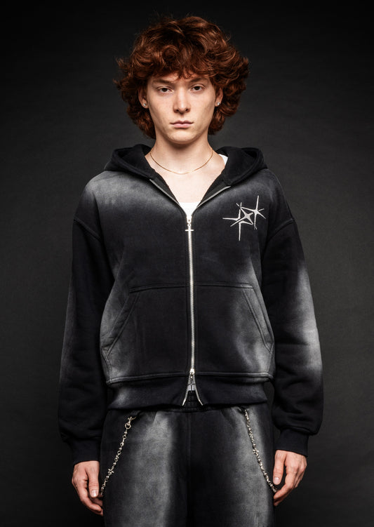 ETERNAL BLACK ZIP HOODIE