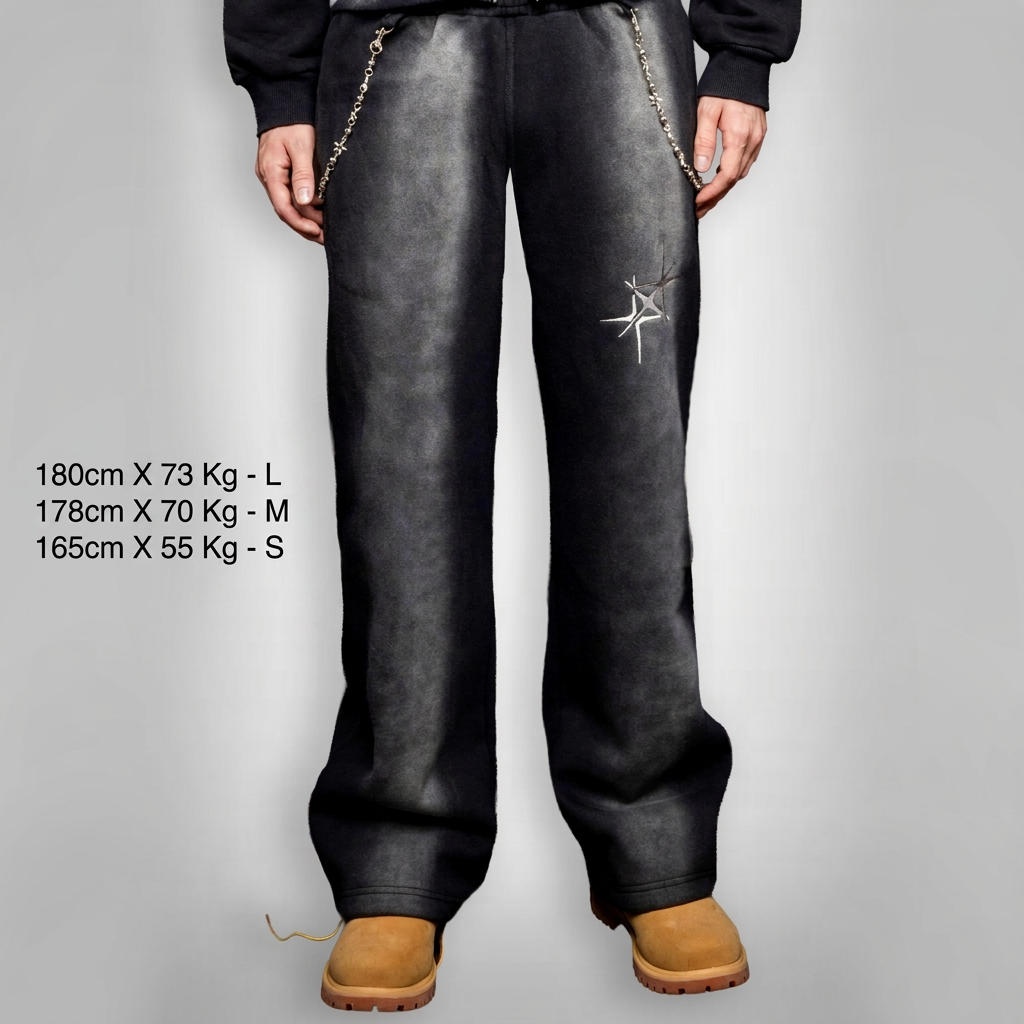 ETERNAL BLACK PANT con misure a sinistra
