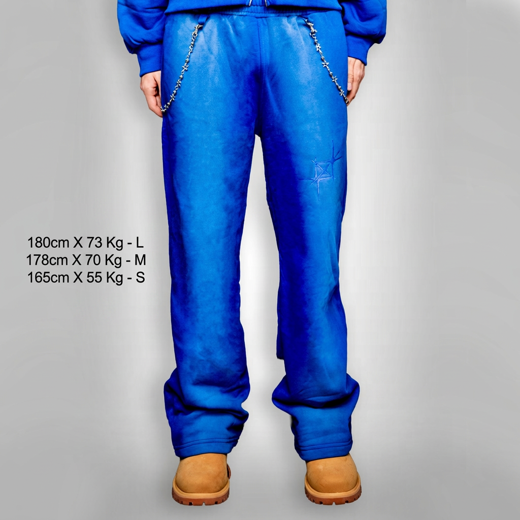 ETERNAL BLUE ROYAL PANT con misure a sinistra