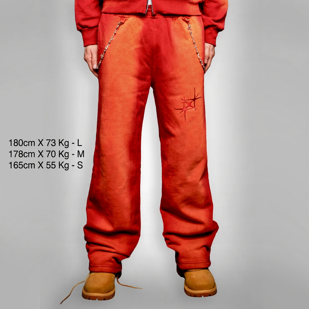 ETERNAL FLAME PANT con misure a sinistra